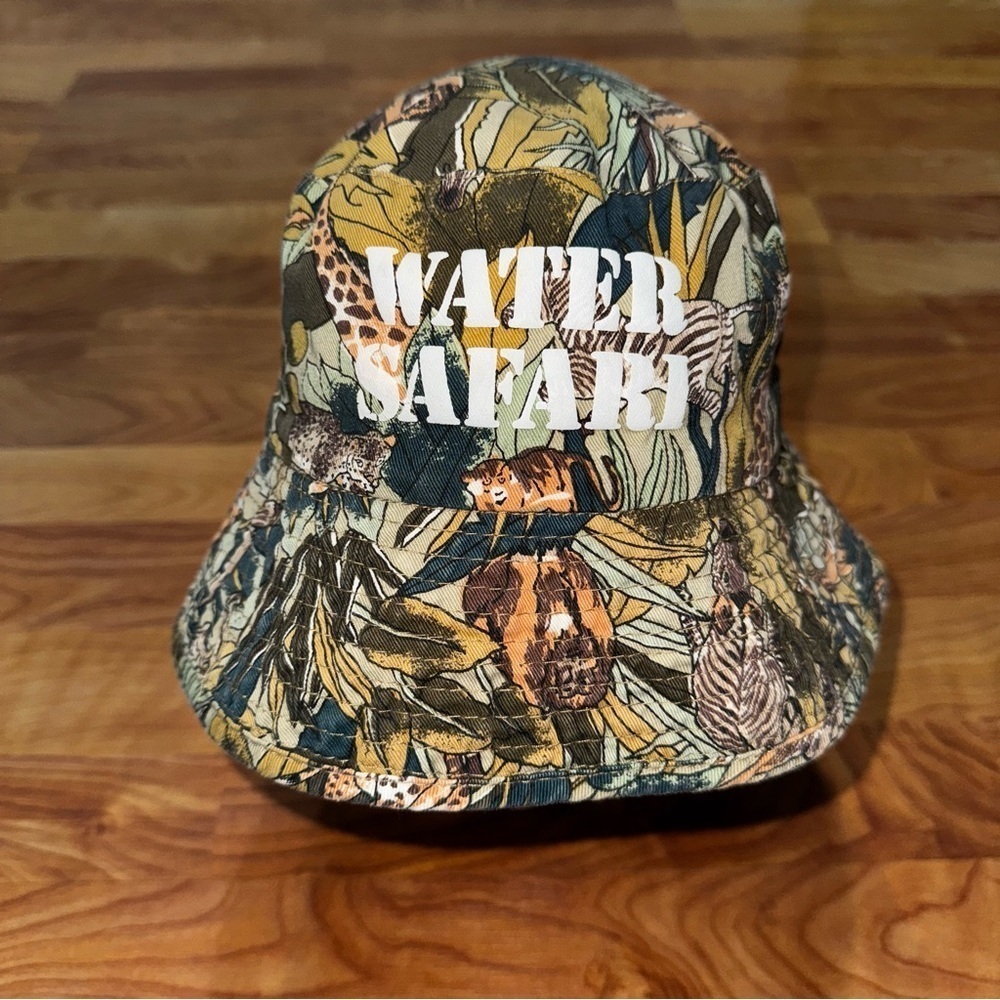 Jungle Theme All Over Print Bucket Hat Water Safari Men’s Size Large 100% Cotton